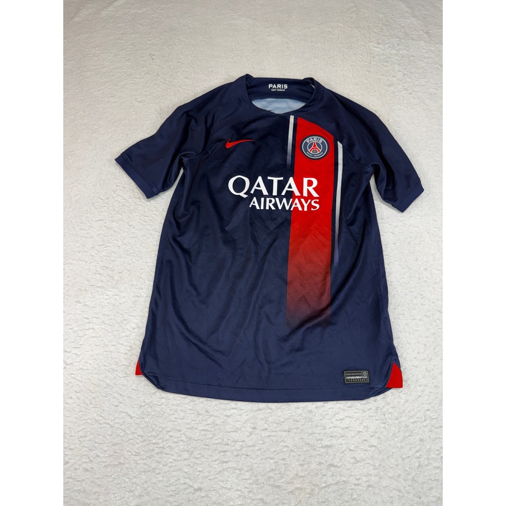 Nike Paris Saint-Germain PSG Soccer Jersey Youth Large Navy Blue Dri-FIT Top